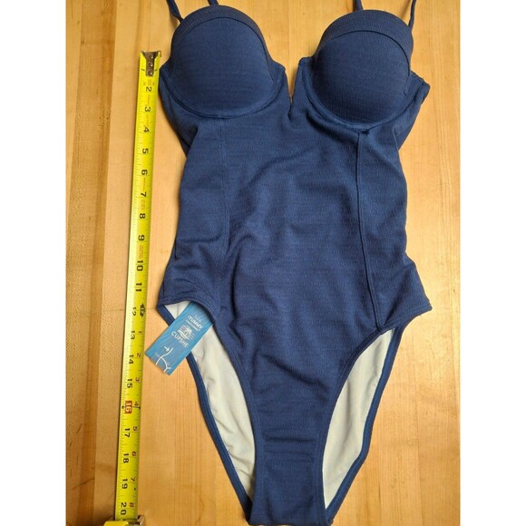 Cupshe One Piece Swimsuit Tummy Control New Size XS Navy Blue New With Tags - Picture 4 of 8